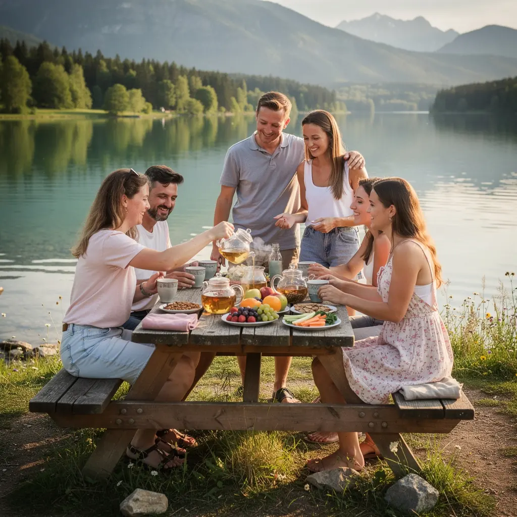 Zátišie s pohárom čaju a knihou na pohodlnom kresle pri krbe